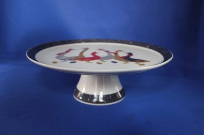  " Portmeirion / Sarah Miller - Winter Geese - Footed Cake Stand -Porcelain " - Image 1 of 4