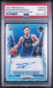 2023 Panini Prizm Deca Signatures-Mojo Prizm Brandin Podziemski PSA 10 #/25 - Picture 1 of 2