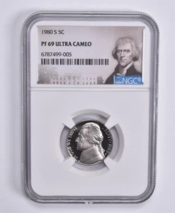 PF69 UCam 1980-S Jefferson Nickel NGC Special Lbl *7054 - Picture 1 of 5