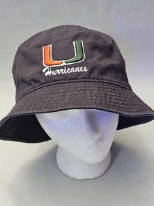 Newhattan University Of Miami Hurricanes Bucket Fisherman Hat RARE - Picture 1 of 7