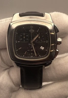 Rare! Zodiac ZO4100 Chronograph Black Dial Quartz Men's Watch Vintage 39mm - Image 1 of 4