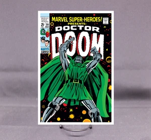 MARVEL SUPER HEROES DR DOOM #20 METAL CÓMIC CUBIERTA SIGNO/IMPRESIÓN 8"x12" C31 - Imagen 1 de 5
