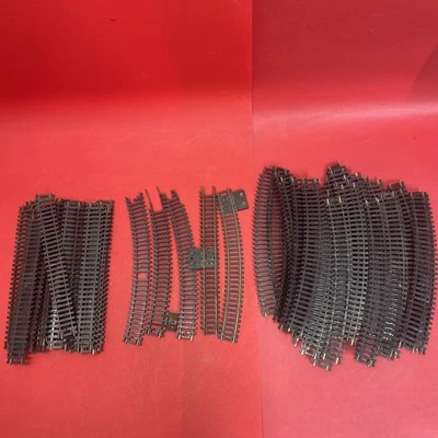 Atlas Ho Gauge Brown 9" Snap Track Lot (61 Pieces) Straight and Curved - Image 1 of 4