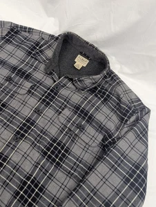 LL Bean Herren XXL Flanell Hemd Jacke kariert Überhemd Shacket Workwear grau  - Bild 1 von 9