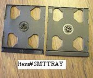 200 New High Quality Black Hinged Double CD Smart Trays YL28 - Picture 1 of 1