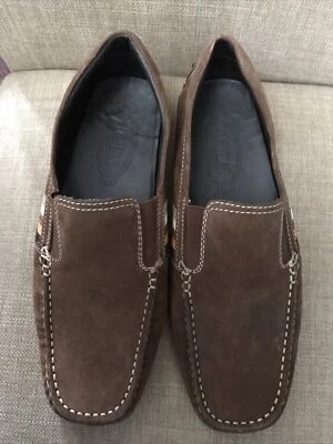 Tod's Gamuza Cuero Drivers Talla 7.5 (US) Marrón Con Rayas Laterales Foto 1 de 4