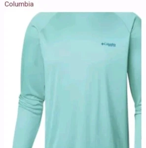 Columbia Omni-Shade UPF 50 Rapid Creek Long Sleeve Mint Green Size Med - Picture 1 of 5