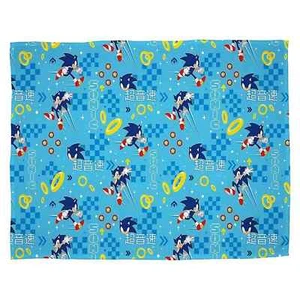 SONIC THE HEDGEHOG Soft Fleece Blanket Blue 100cmx150cm - Picture 1 of 2