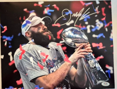 JULIAN EDELMAN NEW ENGLAND PATRIOTS SUPER BOWL SIGNED AUTOGRAPH 11X14 PSA COA B - Image 1 of 3