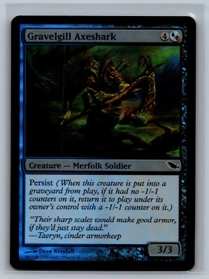 Magic The Gathering Shadowmoor Gravelgill Axeshark #164/301 Foil MTG TCG CCG - Image 1 of 2