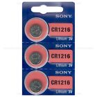 3 New Sony Cr1216 3V Lithium Coin Battery Expire 2028 Freshly New - Usa Seller