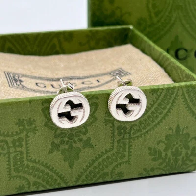 Auténticos Pendientes GUCCI Plata de Ley G Entrelazados con Caja Foto 1 de 4