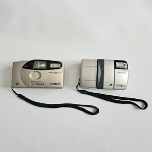 Minolta Vectis 100 BF & Vectis 200 IX Date 2x Camera Bundle APS Compact Film - Picture 1 of 15