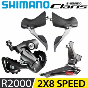 Shimano Claris R2000 Shifter Front Rear Derailleur 2x8 Speed Groupset Road Bike - Picture 1 of 4