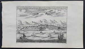 Stampa antica palermo 1720 circa gabriel bodenehr veduta panorama sicilia - Picture 1 of 8