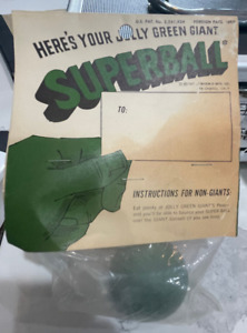 Wham-O SUPER BALL Jolly Green Giant 1965 Factory Sealed - Rare HTF Collectible