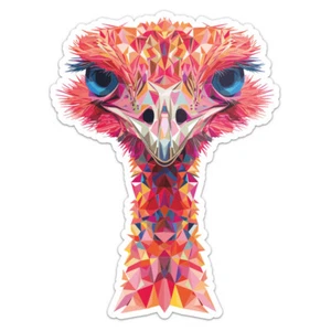 Calcomanía de vinilo adhesiva triangulada para parachoques de coche de avestruz - Imagen 1 de 6