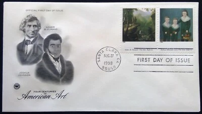 Scott 3236G 3236H FDC Kindred Spirits Durand Westwood Children Johnson STRIP 2 - Image 1 of 3