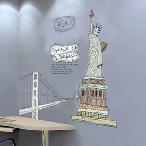 Wandtattoo Skyline New York USA Wandaufkleber Aufkleber Sticker Freiheitsstatue - Bild 1 von 4