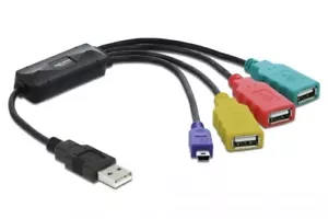 Hub cavo esterno USB 2.0 4 porte - Foto 1 di 3
