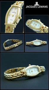 Luxus Damenuhr Jacques Lemans swiss made 10 Micron vergoldet schmal 17mm JL-811 - Bild 1 von 1