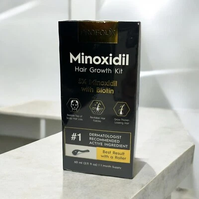 Líquido de crecimiento del cabello 5 % minoxidil para hombres y mujeres rodillo adelgazante de regeneración de pérdida de cabello Foto 1 de 4