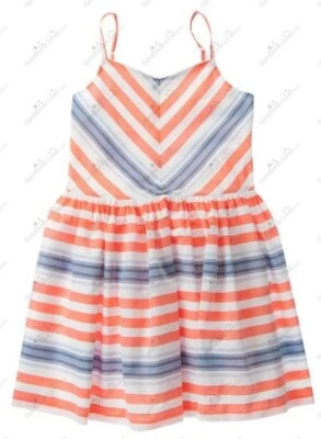 Gymboree девочек 8 «Милый на побережье» оранжевый в полоску сарафан новый с Ярлыками морской платье - Изображение 1 из 3