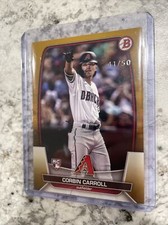 2023 Bowman CORBIN CARROLL Rookie Card RC Gold Paper Parallel /50 #73