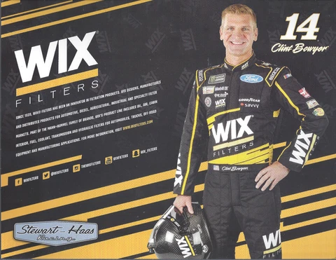 2018 CLINT BOWYER "WIX FILTERS" #14 NASCAR MONSTER ENERGY POSTCARD Cover