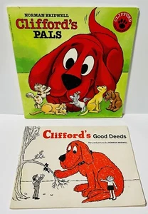 Lot (2) Vintage Clifford The Big Red Dog Bridwell 1975 1985 Good Deeds & Pals - Bild 1 von 3