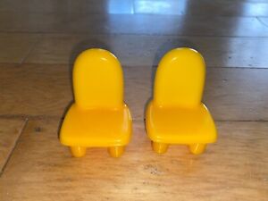 Fisher Price My First Dollhouse Furniture Yellow Chair Lot of 2