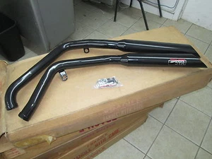 Mac Ceramic Stagg Duals Slash Cut Exhaust Mufflers Fits: HD FXRS FXRT 958-0414 - Picture 1 of 12