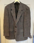 Vintage Oakton Mens 44R Gray Red Blue Tweed Wool Blazer Sport Coat Suit Jacket