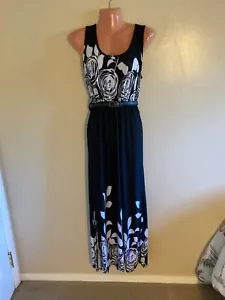 Women’s Sleeveless Black Maxi Long Dress Medium - Picture 1 of 5