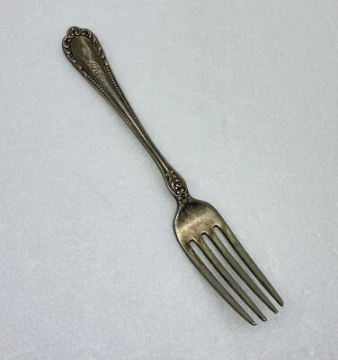 Garfo de jantar antigo Gorham Electro Plate gravado 7” era vitoriana 30 - Imagem 1 de 4