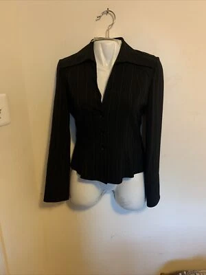 Nuevo Blazer Vertigo Paris Mujer Negro Rayas Talla M Hecho en Francia  Foto 1 de 4