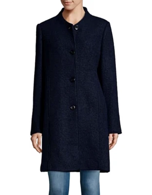 Ellen Tracy Collarless Button-Front Boucle Coat Sz.12 NWT WOW! $320 - Image 1 of 4