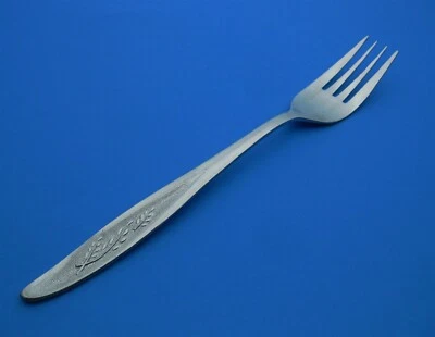 1 WORN National Stainless Steel VASSAR Dinner Fork NS Flatware Textured Handle  - Image 1 of 4