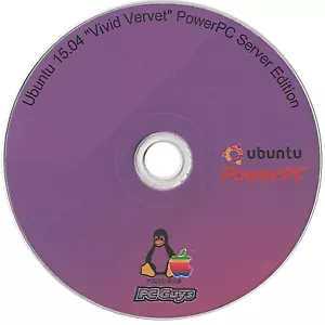 Ubuntu 15.04 Vivid Vervet PowerPC Server CD Apple Mac G4 G5 iMac - Picture 1 of 1