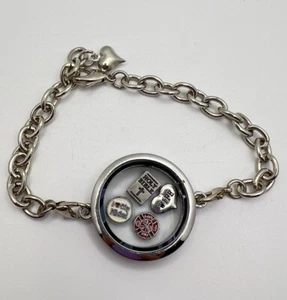 Juego de pulsera de eslabones medallón torcido origami con dijes esposa FD niños Biblia corazón - Imagen 1 de 4
