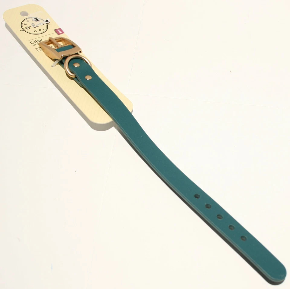 Bond & Co. Teal Pleather Dog Collar XXS