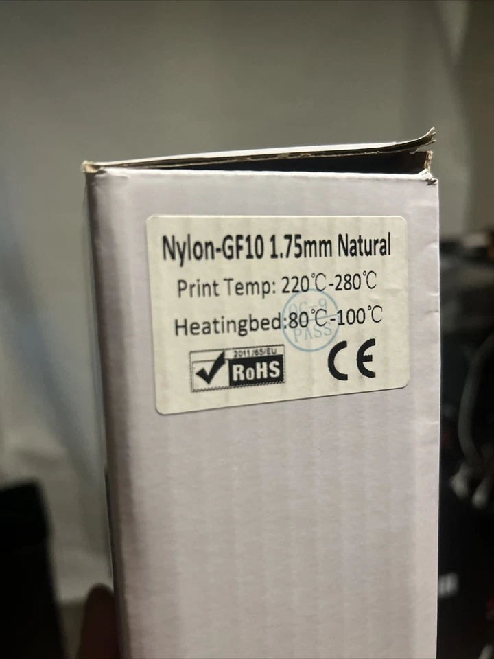 Нить накаливания для 3D-печати XYPolymer PA-GF10 из нейлонового стекла 1,75 8 кг (8 рулонов) - Изображение 1 из 1