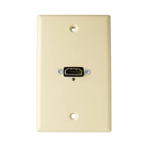 Skywalker Single Gang Wall Plate with (1) Female HDMI Connector (Ivory) - Picture 1 of 5