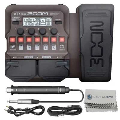 Zoom A1X Four - Instrumento acústico processador multi-efeitos com Calrad 55-853G-6 - Imagem 1 de 3