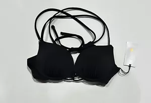 Women's Push-Up Double Strap Bikini Top - Shade & Shore Black 32A - Picture 1 of 2