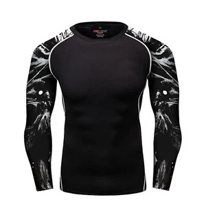 Men UPF 50+ Long Sleeve Rash Guard, UV/SPF Quick Dry Swim Shirt Water Sun Top - Picture 1 of 38