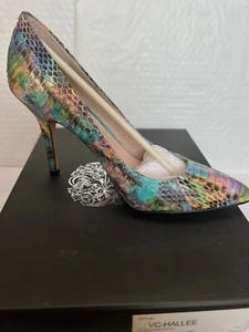 VINCE CAMUTO Mixed Multi Party Snake Heels.Size 6.5.NWB - Picture 1 of 8