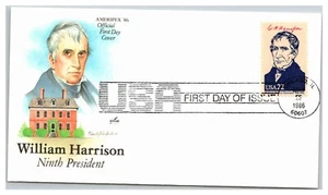 WILLAIM HARRISON Presidente de los Estados Unidos ARTCRAFT Cachet Primer Día Sin Dirección Sin Sellar PR35 - Imagen 1 de 1