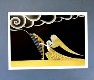 Erte DER ENGEL 1985 Limited Edition Kunstausstellung Exclusive Print Card - Neu - Bild 1 von 5