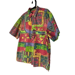 The Territory Ahead Mens Size XL Button Shirt Vintage Colorful Short Sleeve - Picture 1 of 8